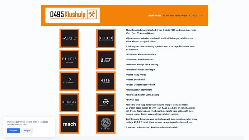 Website van 0495 Klushulp
