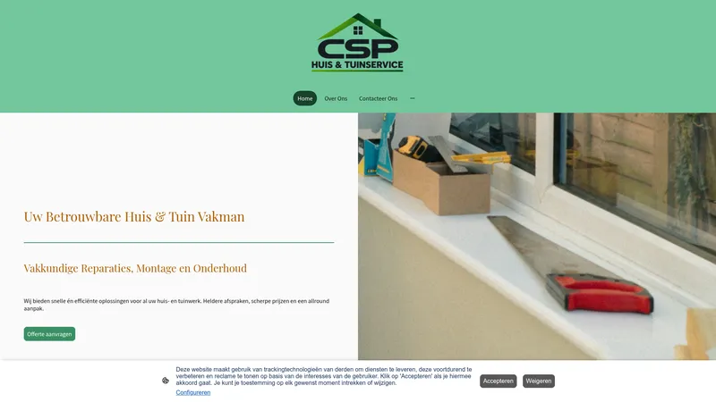Website van Csp huis en tuinservice