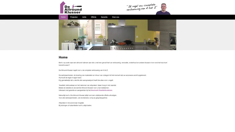 Website van De Allround Klusser Remco Hondema