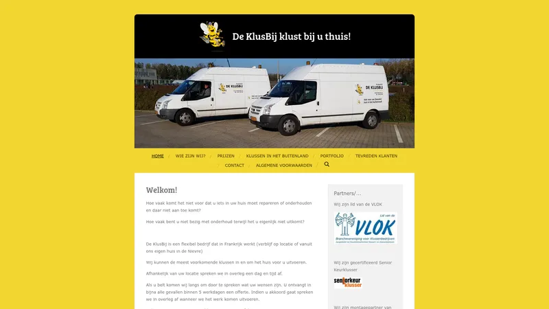 Website van De Klusbij