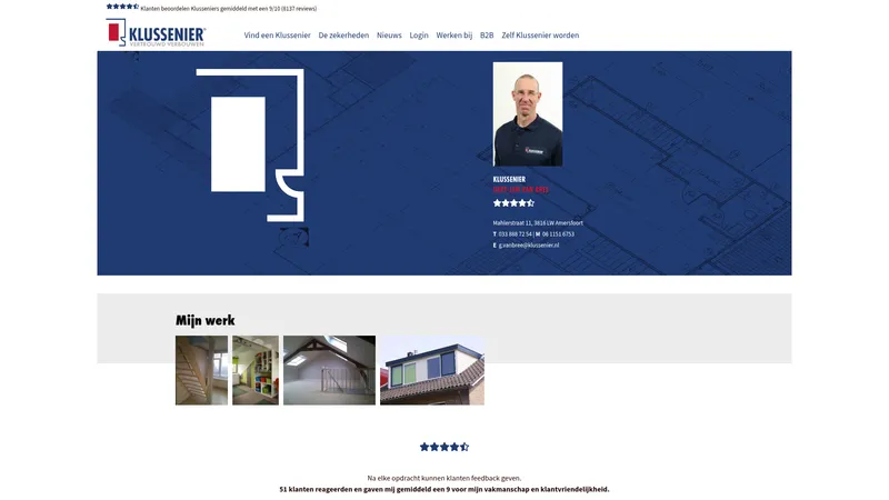 Website van De Klussenier Gert-Jan van Bree