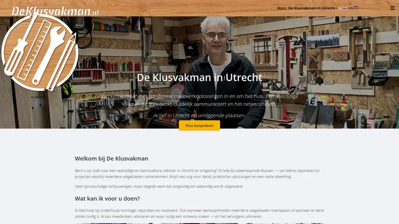 Website van De Klusvakman