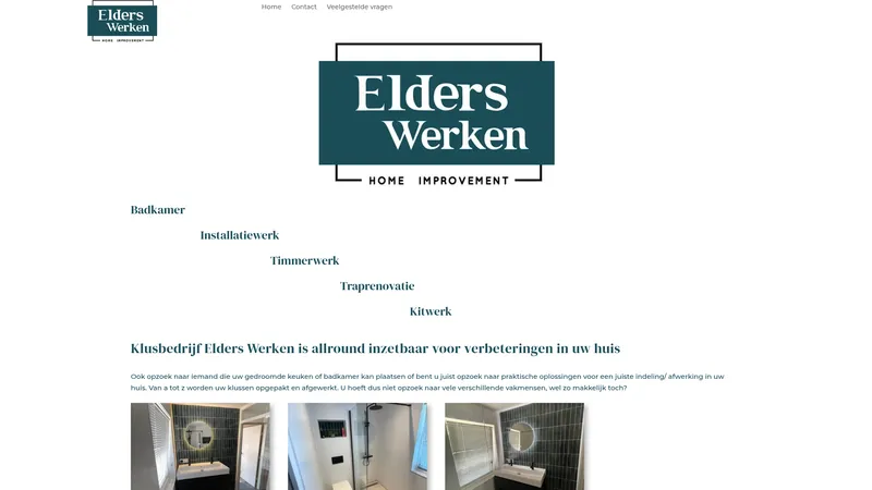 Website van Elders Werken Allround Klusservice