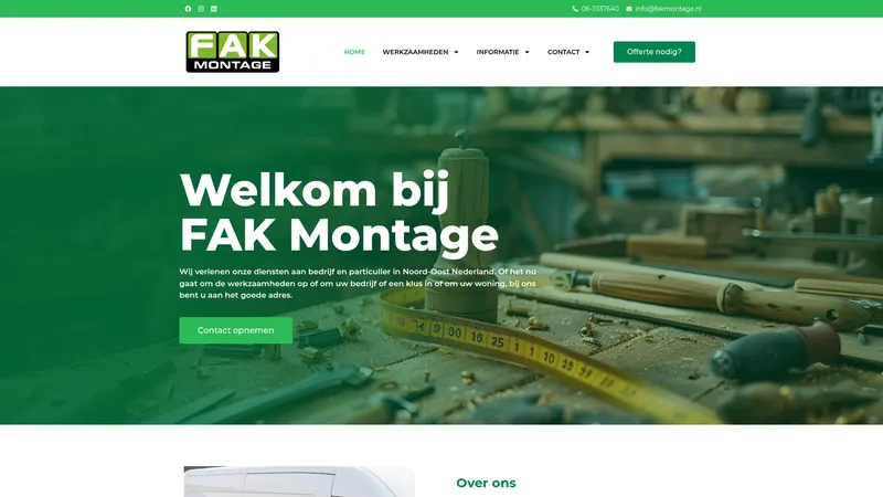 Website van FAK montage