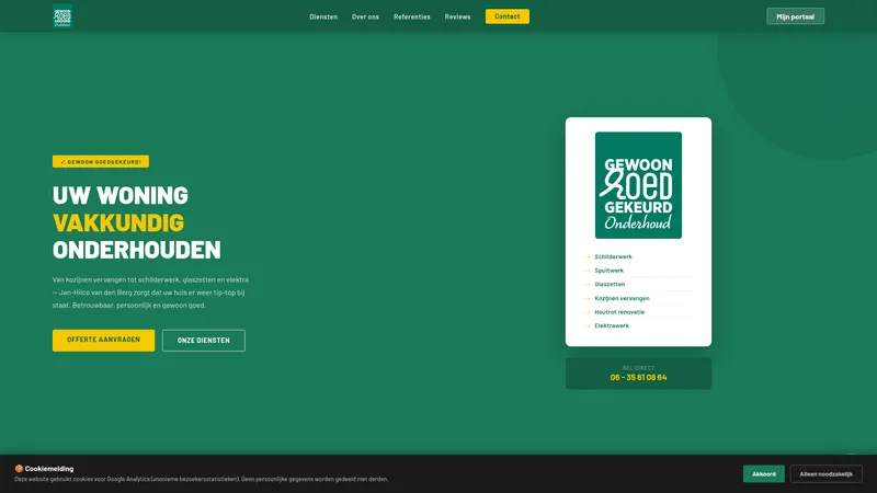 Website van Gewoon Goed Gekeurd Onderhoud