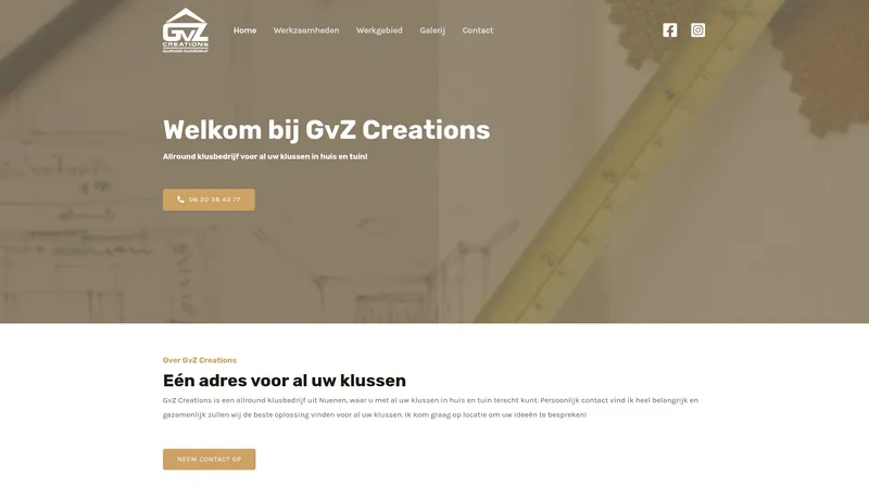 Website van GvZ Creations