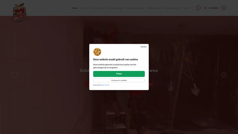 Website van Handige Klussers B.V.