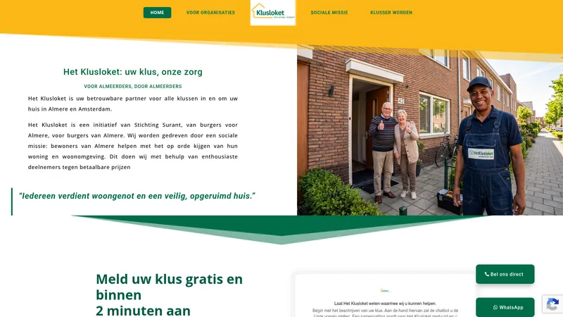 Website van Het Klusloket