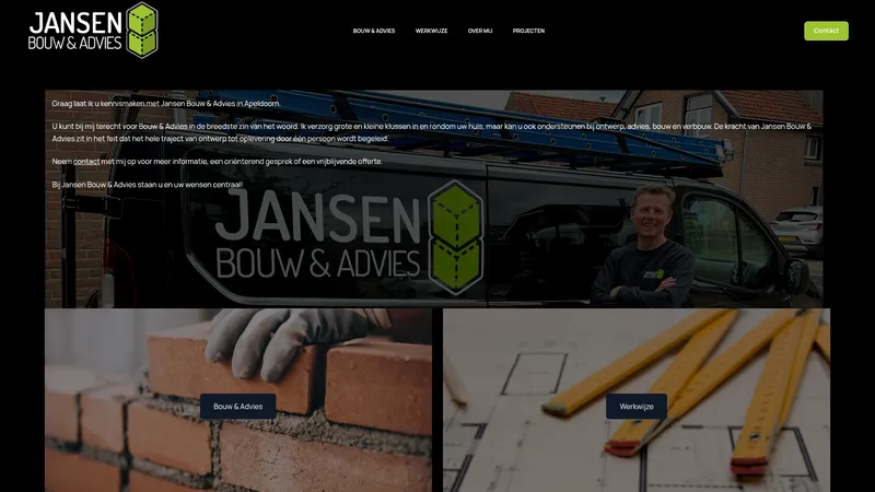 Website van Jansen Bouw & Advies