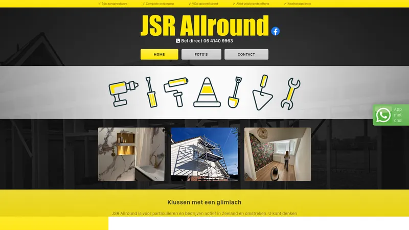 Website van JSR Allround