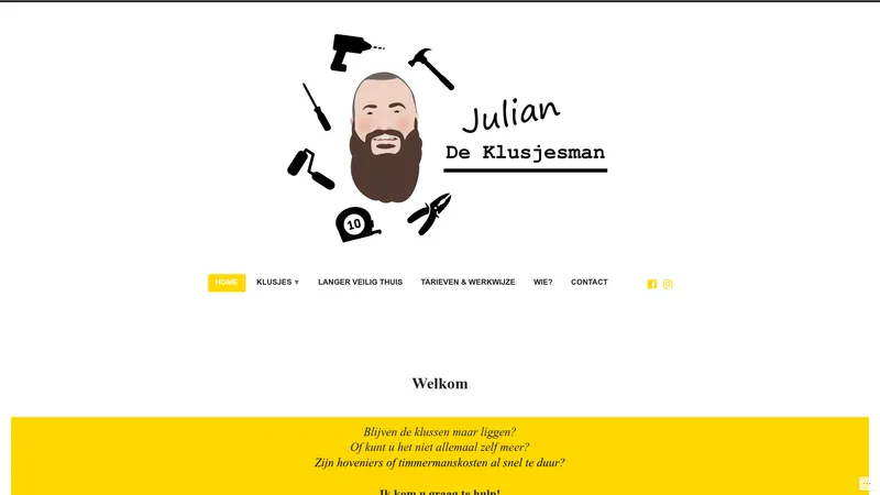 Website van Julian de klusjesman