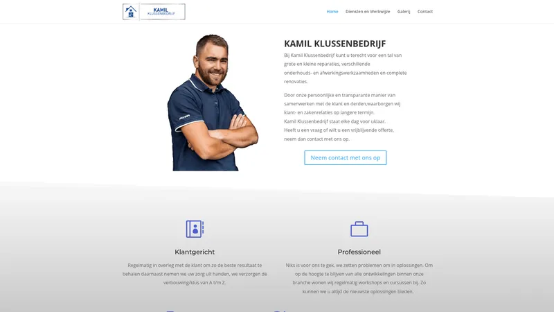 Website van Kamil Klussenbedrijf🛠