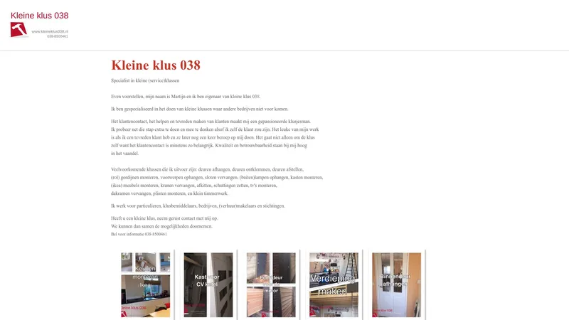 Website van Kleine Klus 038