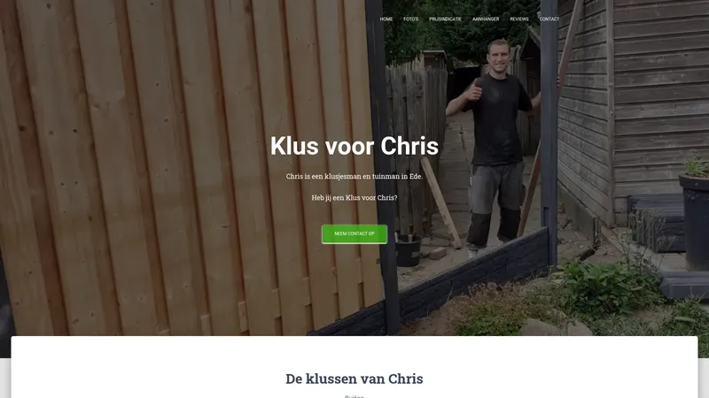 Website van Klus voor Chris