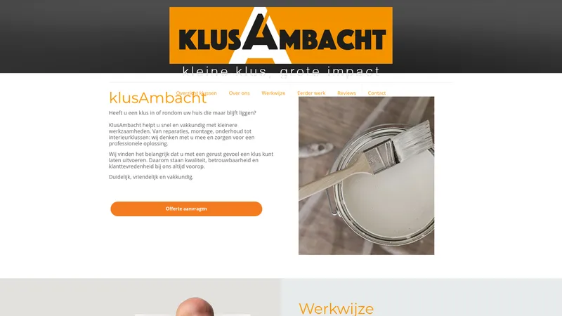 Website van KlusAmbacht