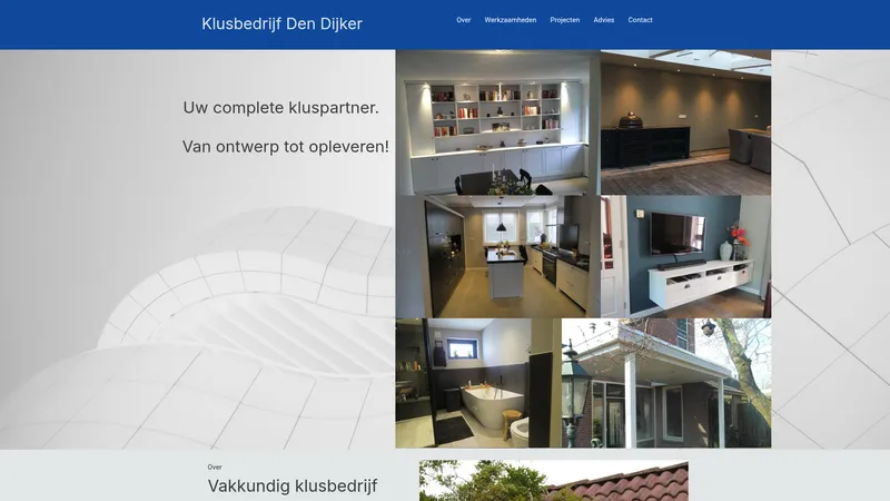 Website van Klusbedrijf Den Dijkerš