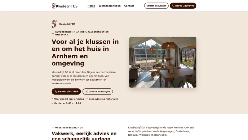 Website van Klusbedrijf DS🛠