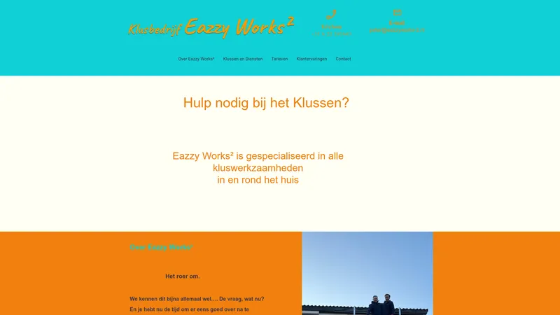 Website van Klusbedrijf Eazzy Works²🛠