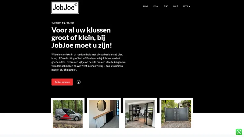 Website van Klusbedrijf JobJoe
