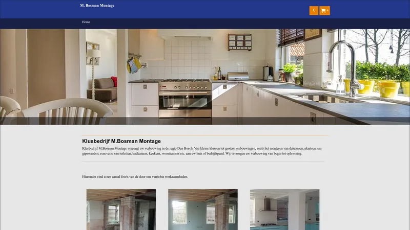 Website van Klusbedrijf M.Bosman Montageš