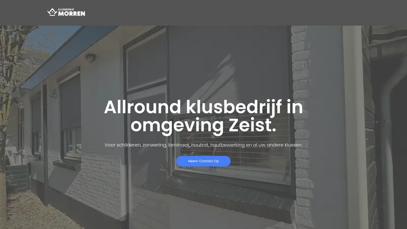 Website van Klusbedrijf Morren