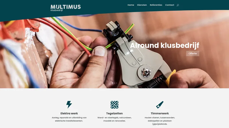 Website van Klusbedrijf multimus