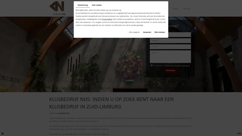 Website van Klusbedrijf Nijs