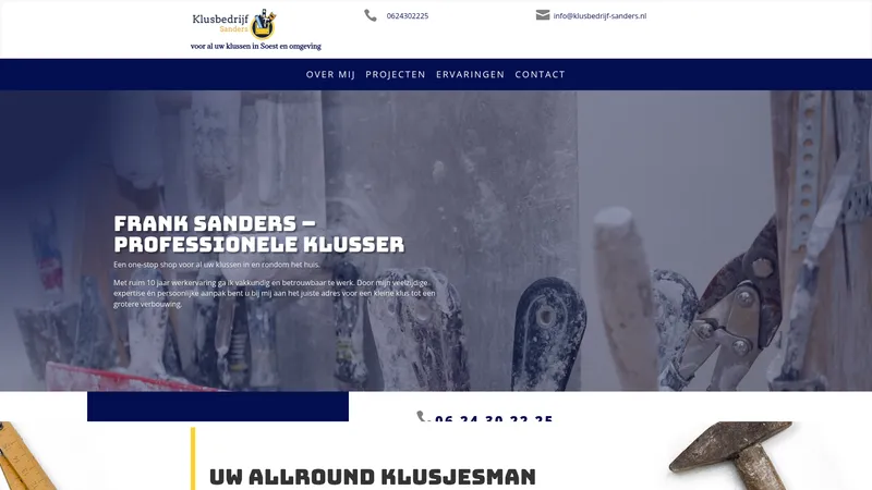 Website van Klusbedrijf Sanders ðŸ›
