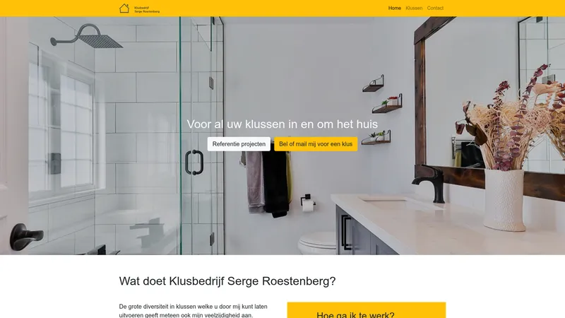 Website van Klusbedrijf Serge Roestenberg