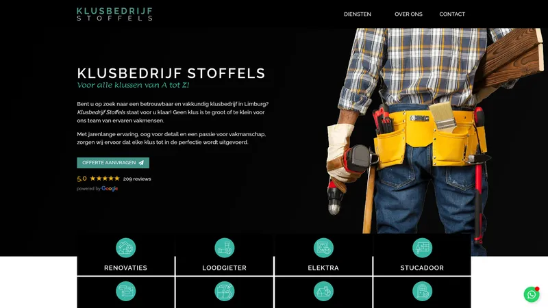 Website van Klusbedrijf Stoffels B.V.