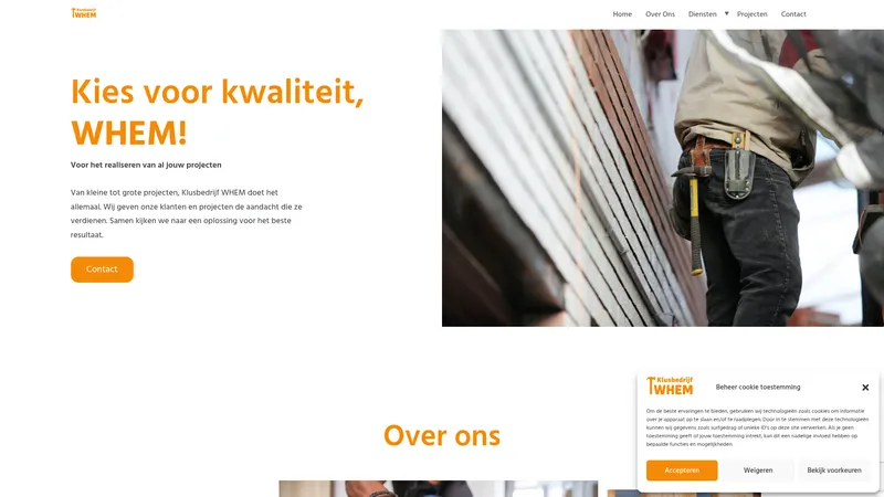 Website van Klusbedrijf WHEM | Klusbedrijf Breda