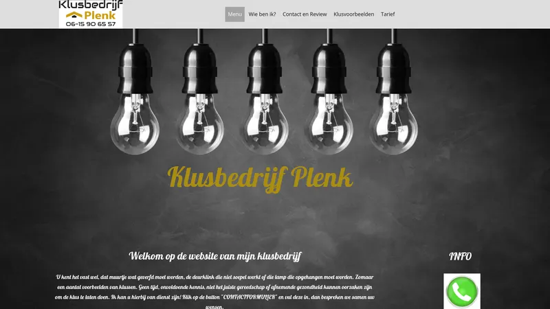 Website van klusbedrijfplenk