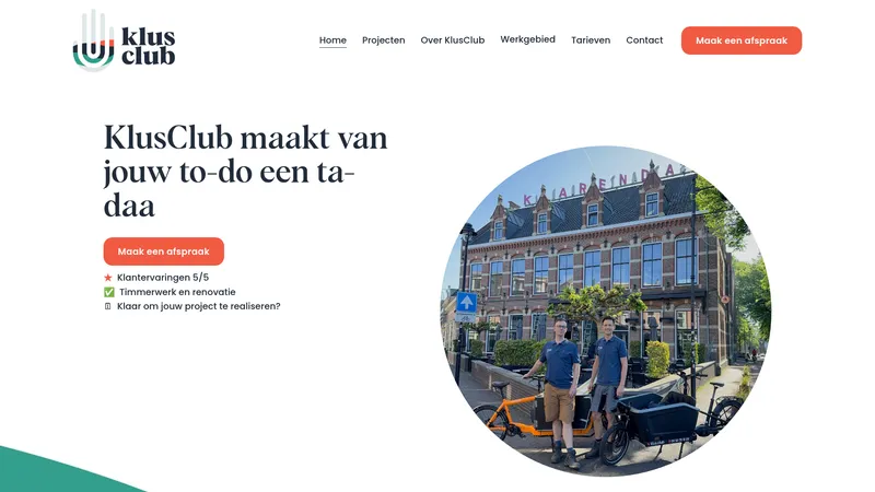 Website van KlusClub Arnhem
