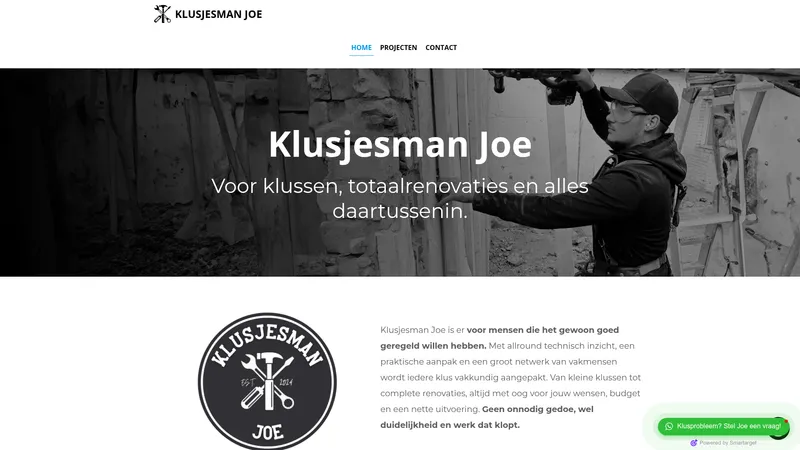 Website van Klusjesman Joe