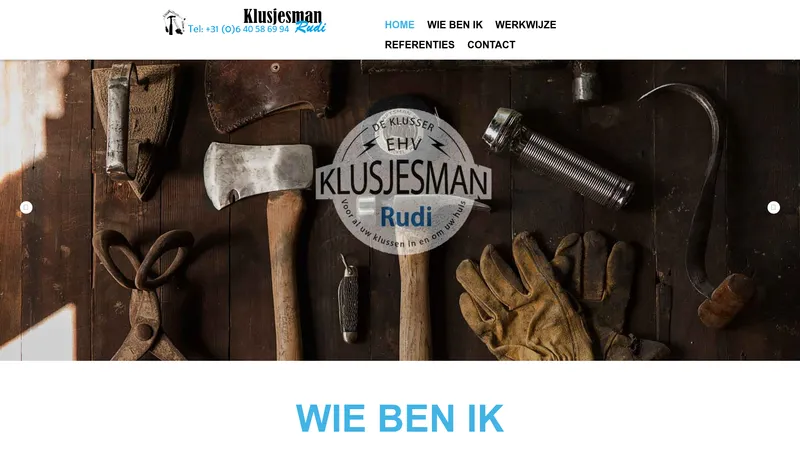 Website van Klusjesman Rudi