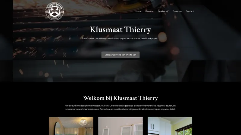 Website van Klusmaat Thierry