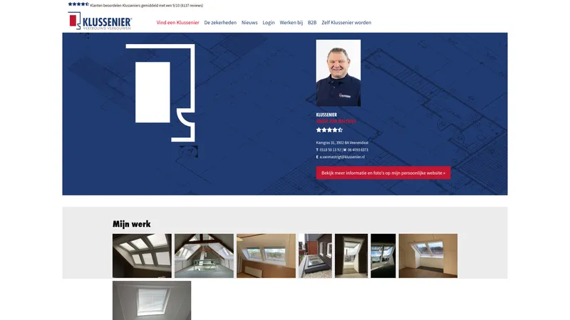 Website van Klussenier André van Mastrigt