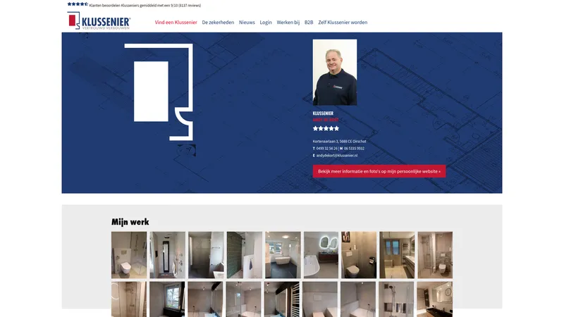 Website van Klussenier Andy de Kort
