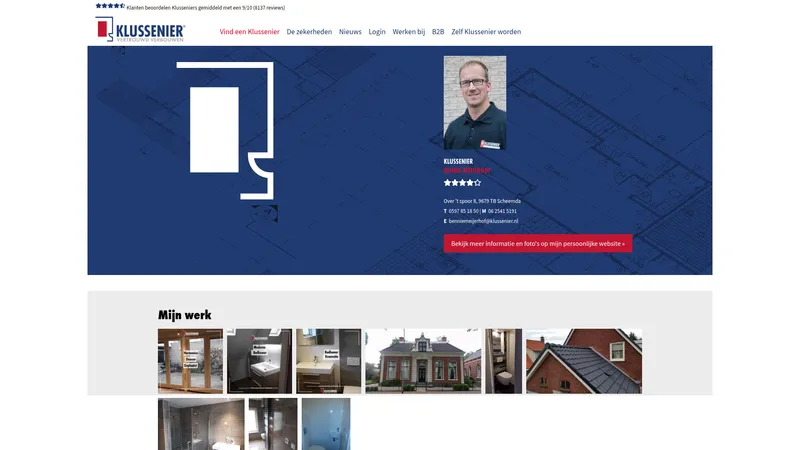 Website van Klussenier Bennie Meijerhof