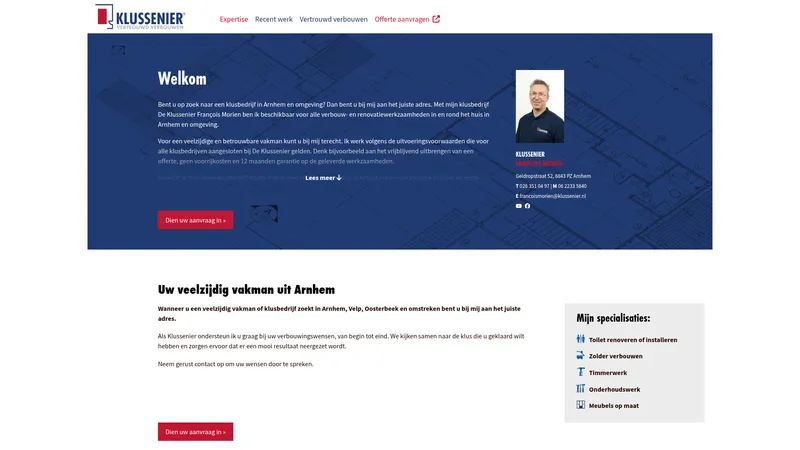 Website van Klussenier François Morien🛠