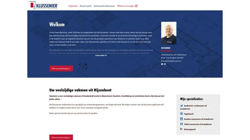 Website van Klussenier Kees Berkheij