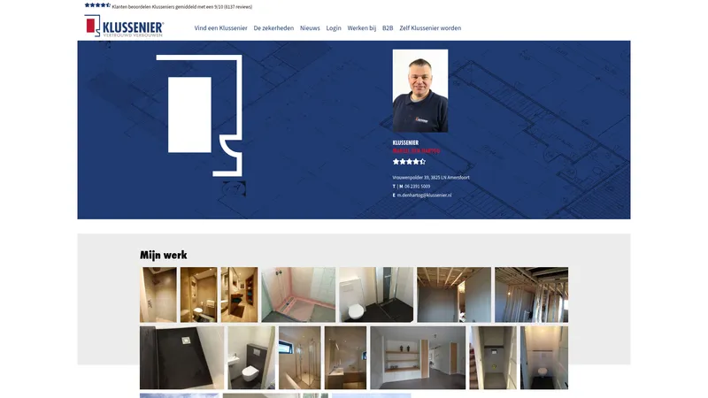 Website van Klussenier Marcel den Hartog