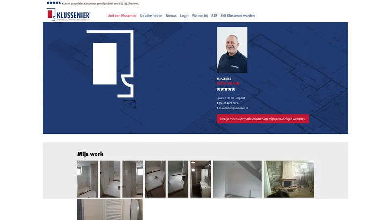 Website van Klussenier Marco van Amen