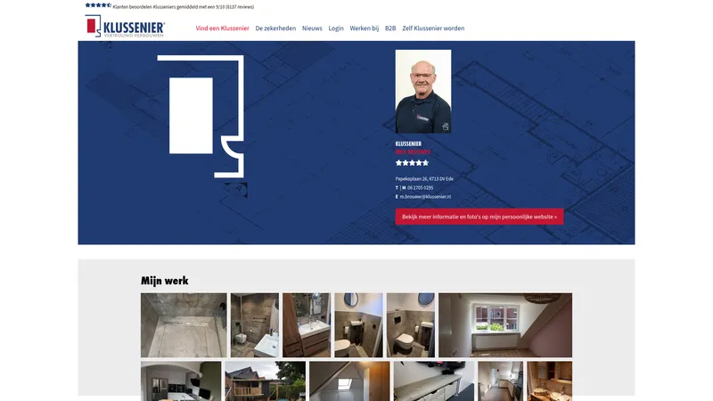 Website van Klussenier Mor Brouwer