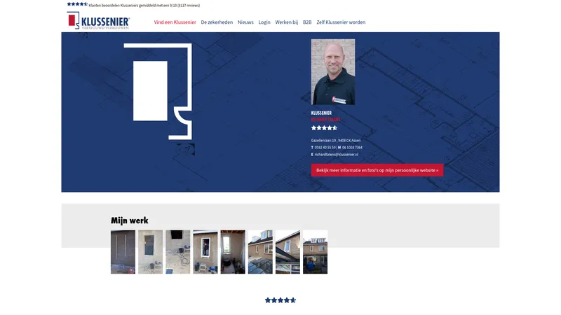 Website van Klussenier Richard Talens