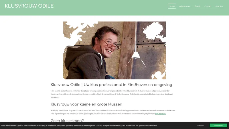 Website van Klusvrouw Odile