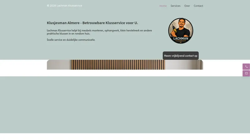 Website van Lachman Klusservice
