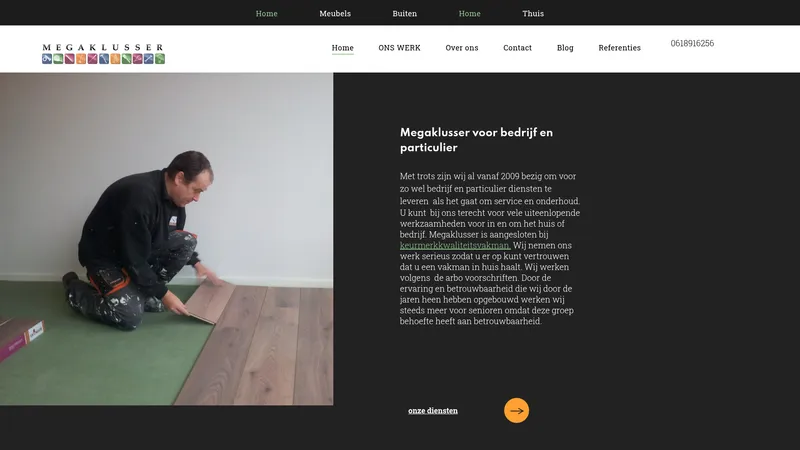 Website van Megaklusser