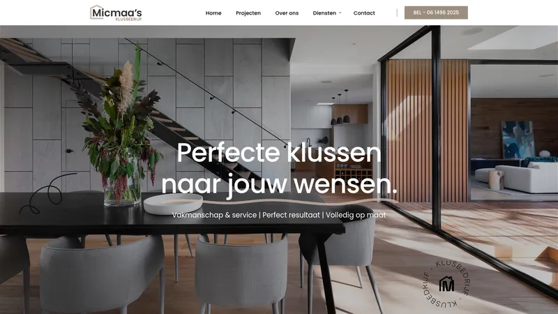 Website van Micmaa's klusbedrijf