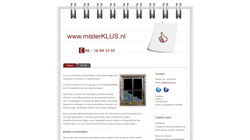 Website van Misterklus
